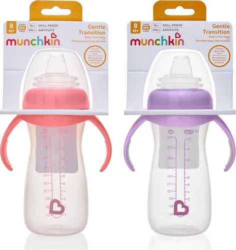 Vista 10 de Munchkin Gentle Transition Baby Sippy Cup, Baby First Sippy - Ayuda a bebés y niños pequeños a pasar de biberones a tazas, a prueba de derrames, 9
