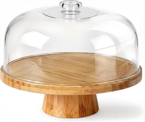 Vista 9 de Masthome Soporte acrílico para tartas con tapa, juego multiusos 6 en 1