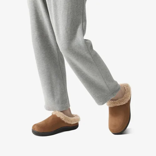 Vista 6 de DREAM PAIRS Pantuflas lavables de piel sintética para hombre, forro cálido y cómodo y suela antideslizante, zapatos de invierno para dormitorio