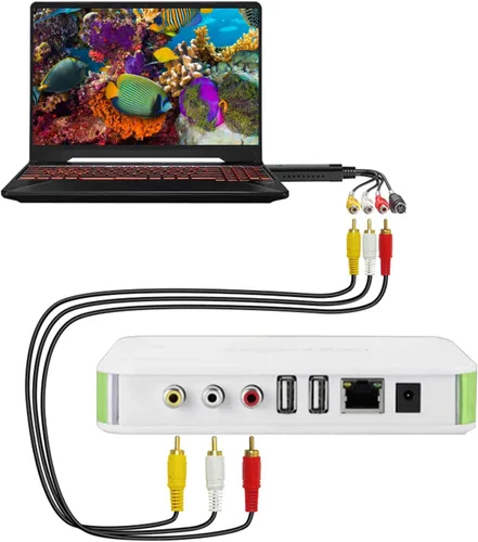 Vista 6 de PUSOKEI Tarjeta de captura USB 2.0 AV/Composite y SVideo Audio Tarjeta de captura de vídeo Tarjeta de recogida de vídeo para XP/Vista/7/8/10/Linux