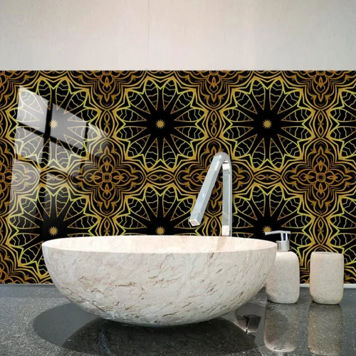Vista 8 de 10 hojas de calcomanías para azulejos de 6 x 6 pulgadas, vinilo impermeable para cocina, baño, ducha, decoración de pared