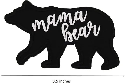 Vista 3 de Parches bordados para planchar con tatuaje de corazón de mamá oso para el día de San Valentín