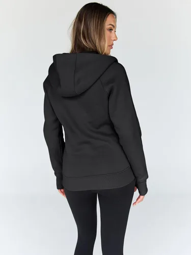 Vista 71 de Trendy Queen Sudaderas con capucha y cremallera para mujer, chaquetas de vellón, talla extragrande, moda de otoño e invierno