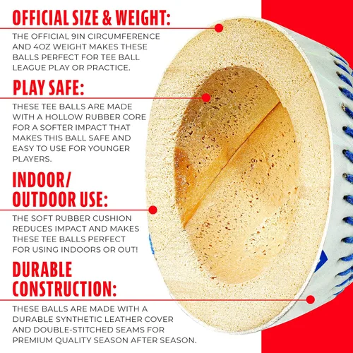 Vista 4 de Franklin Sports MLB Soft Strike Tee Balls
