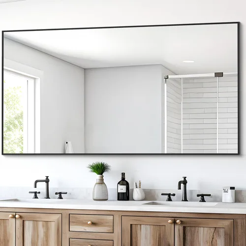 Vista 25 de DESBING 16"x20" Bathroom Mirror for Over Sink, Black Framed Wall Mirror Negro