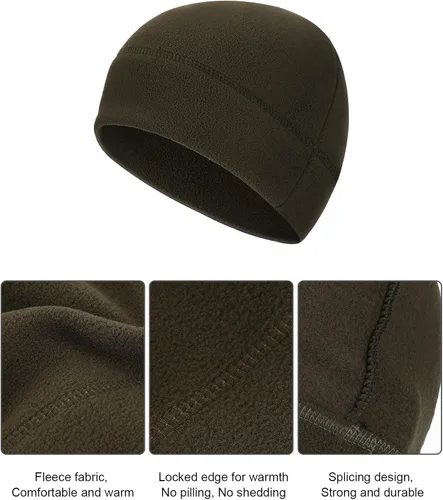 Vista 5 de 4 gorras de calavera para hombre, gorro de forro polar suave, grueso, resistente al viento, para exteriores, para mujer