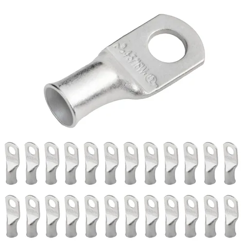 Vista 216 de SELTERM 5 piezas terminales de cable de cobre estañado 1/0 AWG perno de 1/2", extremos de cable de batería, terminales de anillo, conectores