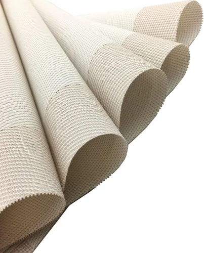 Vista 3 de Juego de 6 manteles individuales de vinilo beige resistentes al calor, antideslizantes, lavables, color beige