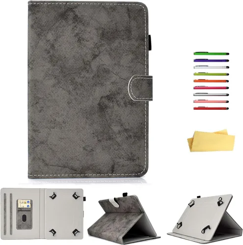 Vista 8 de Funda universal de piel sintética para tablet de 7 pulgadas, con bolsillo para tarjetero para Samsung Galaxy Tab A 7.0, Tab 3/E Lite 7, Tab 2/3/4