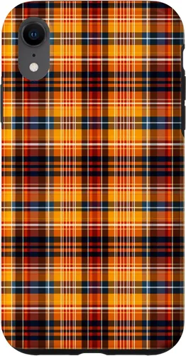 Vista 24 de Tartan Fall Plaid Halloween Orange Black Thanksgiving Autum Case for iPhone 16