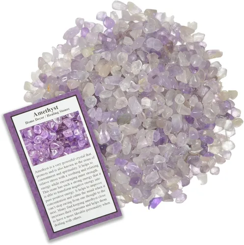 Vista 12 de Fantasia Materiales: 1 lb piedras con chip de Amazonita con tarjeta de identificación de Brasil