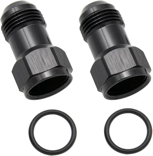 Vista 13 de Aluminio 3AN hembra a 3AN macho extensor de montaje, conector adaptador de extensiones AN3 con anillo tórico, negro