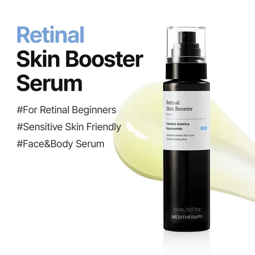 Vista 2 de MEDITHERAPY Retinal Skin Booster Serum - Retinaldehído no irritante para principiantes para cara y cuerpo - Minimizador de poros de retinol