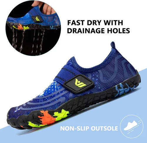 Vista 2 de CIOR Zapatos de agua para niños y niñas, cómodos zapatos deportivos con punta cerrada, sandalias deportivas para caminar