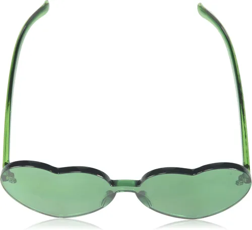 Vista 4 de Gafas de sol OLINOWL en forma de corazón de gran tamaño, sin montura, de una pieza, para mujer
