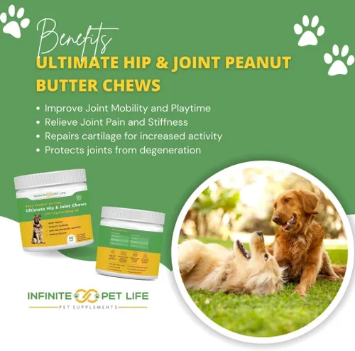 Vista 3 de IPL Ultimate Suplemento para cadera y articulaciones para perros Alivia el dolor, revitaliza el cartílago y desarrolla la salud muscular