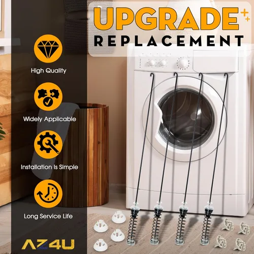 Vista 8 de W11217817 Kit de varilla de suspensión de arandela reemplaza W11159470 W11226768 para Whirlpool, Maytag, Amana, Kenmore Washer WTW4855HW1 MVWC465HW2