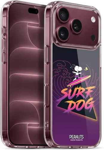Vista 211 de Head Case Designs Snoopy Aloha Disco - Funda de gel con licencia oficial de Peanuts Surf [protección de grado militar] compatible con Apple iPhone
