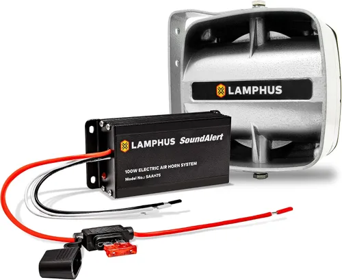 Vista 11 de LAMPHUS SoundAlert kit de amplificador de bocina de aire para policía de 100W [altavoz delgado de 118-124 dB]