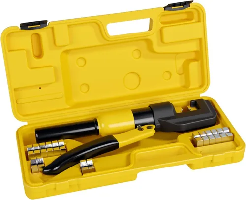 Vista 7 de Tenaza engarzadora hidráulica de 10 toneladas para terminales de cables de batería con troqueles