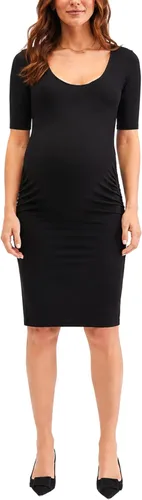 Vista 4 de Motherhood Maternity Vestido ajustado de maternidad para mujer para casual o baby shower Negro