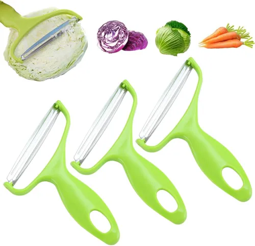 Vista 8 de Pelador de verduras de acero inoxidable, nuevas herramientas de cocina 2024, pelador de boca ancha para verduras y frutas, pelador multifuncional