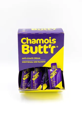 Vista 7 de Chamois Butt'r Crema antirozaduras de coco, paquete de 10 paquetes de 0.3 fl oz equipo de ciclismo
