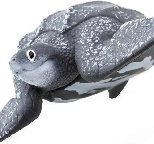 Vista 5 de Safari Ltd. Figura de tortuga marina de cuero sintético, figura detallada de 4.25 pulgadas, juguete educativo divertido para niños, niñas y niños a