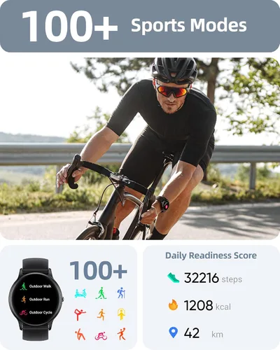 Vista 4 de Reloj inteligente Parsonver para hombres y mujeres (responder/hacer llamadas), pantalla HD, rastreador de fitness IP68 resistente al agua con más