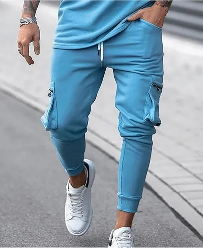 Vista 3 de Conjunto deportivo de 2 piezas para hombre, sudadera casual de manga corta