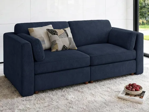 Vista 52 de CUGOAO Sofá biplaza extragrande de 83.5 pulgadas, sofás para sala de estar, sofá nube de felpilla de asiento profundo, sofá modular seccional, funda