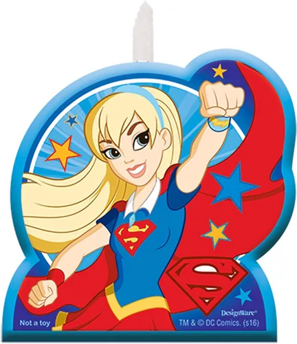 Vista 2 de Amscan Juego de velas multicolor DC Superhero Girls 171609, 4