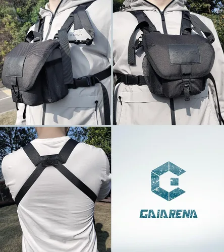 Vista 6 de GAIARENA - Arnés de binocular, impermeable, con bolsa de telémetro para binoculares de 20 x 50, arnés de pecho binocular ajustable para caza