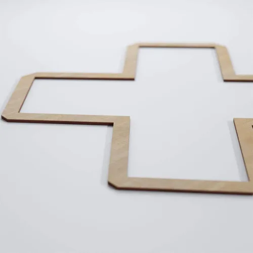 Vista 116 de 7 3/8"W X 7 3/8"H Extra Pequeño Fowler Decorativo Fretwork Madera Paneles De Pared, Aliso