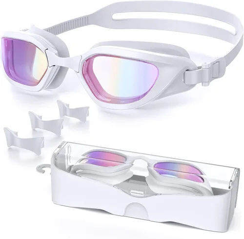 Vista 17 de Gafas de Natación, Gafas de Natación Unisex para Adultos Anti Niebla Anti UV Sin Fugas Visión Amplia para Hombres Mujeres Jóvenes