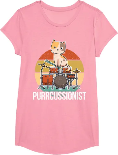 Vista 82 de Funny Percussion Drummer Drumming Drums Saying I Kitten Cat Camiseta, Negro, S