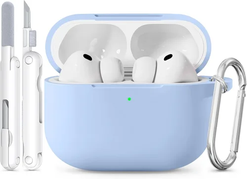 Vista 8 de Funda para AirPods Pro 3 2025 con tapa magnética, bonita funda de silicona suave compatible con Apple Airpods Pro de 3ª generación, funda rosa