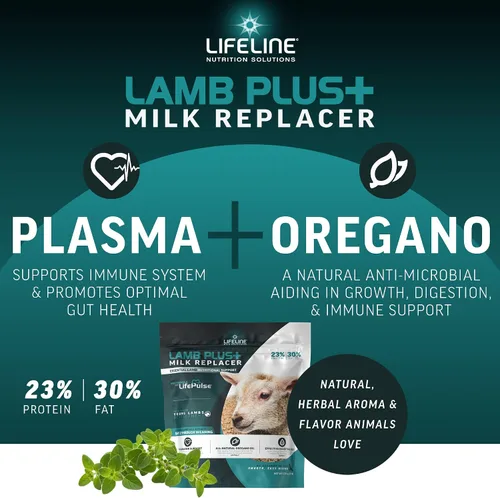 Vista 7 de ANNUSO LIFELINE Lamb Plus+ - Reemplazo de leche, bolsa de 6 libras, 23% de proteína y 30% de grasa, mejorado con LifePulse para mayor apoyo, fomenta