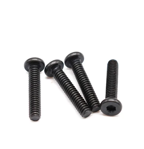 Vista 2 de 20 piezas Tornillos de casquillo de accionamiento hexagonal negro 1/4-20 x 1/2" para muebles, sillas, mesas, escritorios, cunas, camas, rosca
