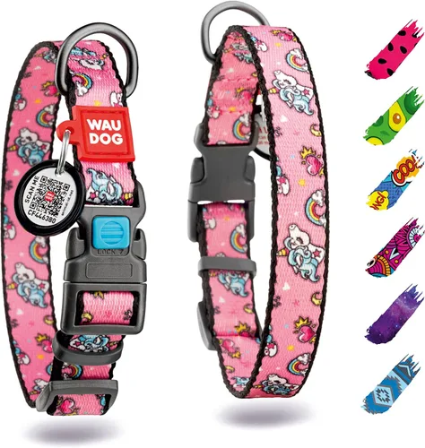 Vista 33 de WAUDOG Collar de nailon para perros – Collar ajustable para perros grandes, pequeños y medianos – Collares de cachorros para perros de razas grandes