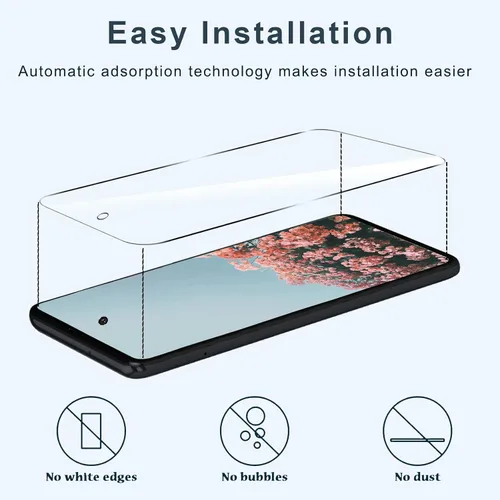 Vista 7 de Protector de pantalla diseñado para Samsung Galaxy A42 + protector de lente de cámara, fácil instalación, sin burbujas, transparente HD, vidrio