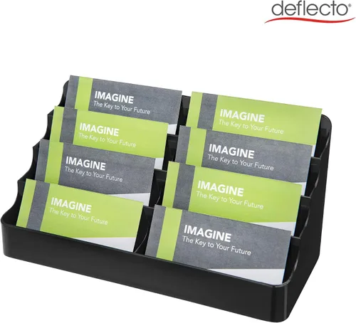 Vista 5 de deflect-o 70804 - Tarjetero de escritorio, capacidad para 400 tarjetas, color negro
