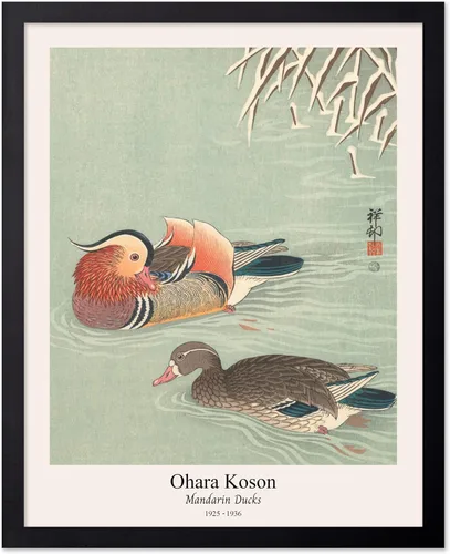 Vista 59 de Poster Master Vintage Ohara Koson Poster - Retro Blooming Lotus Flowers Print - Japanese Art - Flower Illustration - Aesthetic Design - Floral