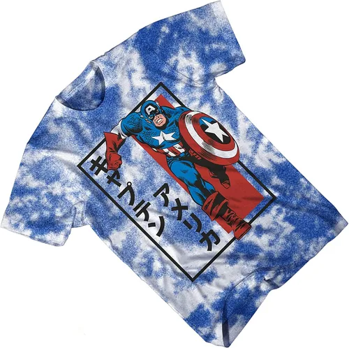 Vista 3 de Marvel Camiseta de Capitán América para hombre, The Sentinal of Liberty - Capitán América Tie Dye