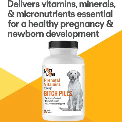 Vista 4 de Perra Píldoras - Perro Embarazado Vitaminas Prenatales 45 Tabletas