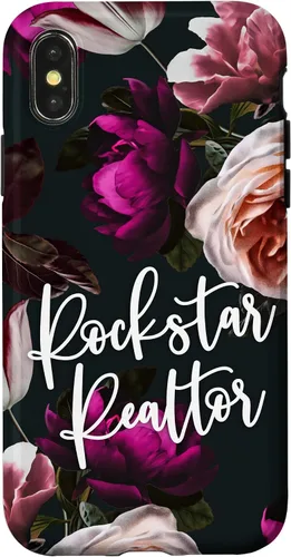 Vista 5 de iPhone 14 Plus Rockstar Realtor - Elegante estuche de regalo floral para agente inmobiliario