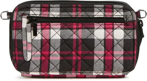 Vista 4 de Bolso cruzado todo en uno de algodón para mujer con protección RFID