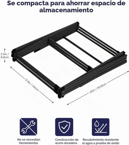 Vista 3 de BLACK+DECKER Organizador de lavandería extensible/plegable para secar ropa. Esencial para campamento/remolques o cualquier lugar donde seque la ropa