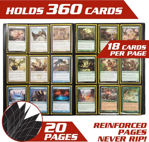 Vista 2 de Monster Binder - Álbum de tarjeta coleccionables, 9 bolsillos para tarjetas, retiene 360 de Yugioh, Magic, y Pokémon, Púrpura mate Morado mate