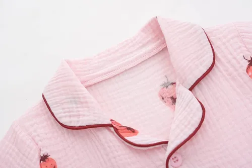 Vista 2 de BINIDUCKLING Pijama de verano con botones para niñas y niños de 18 meses a 12 años